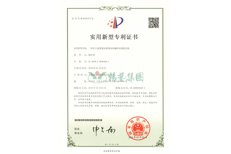 实用新型专利：一种在古墓葬墓室斜撑木纠偏中